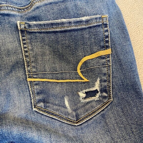 American Eagle Women's Jeans Size 4 Distressed Super Stretch Skinny Regular - Picture 16 of 16